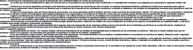 Sebrae   CE promueve la capacitaci n para apoyar la reanudaci n de la actividad tur stica en la Ruta de las Emociones   