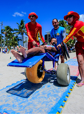 O Praia Acess vel aconteceu na orla de Paju ara   Foto: Pei Fon  Secom Macei 