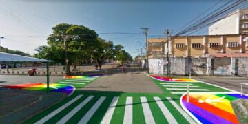 Fortaleza adere à campanha em respeito à diversidade sexual e colore faixas de pedestres