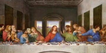 “L’Ultima Cena” ou “A Última Ceia” Leonardo da Vinci retratou os últimos dias de Jesus