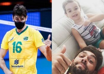 Jogador Lucão, do vôlei, compete de máscara, entenda o motivo